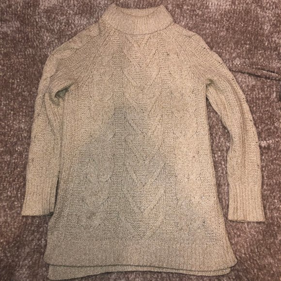 Old Navy Sweaters - Old Navy Cable Knit Tunic Mock Neck Sweater